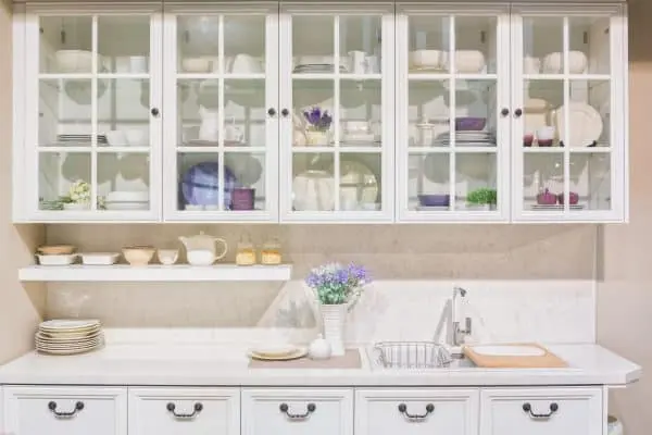 How to Style Glass Kitchen Cabinets