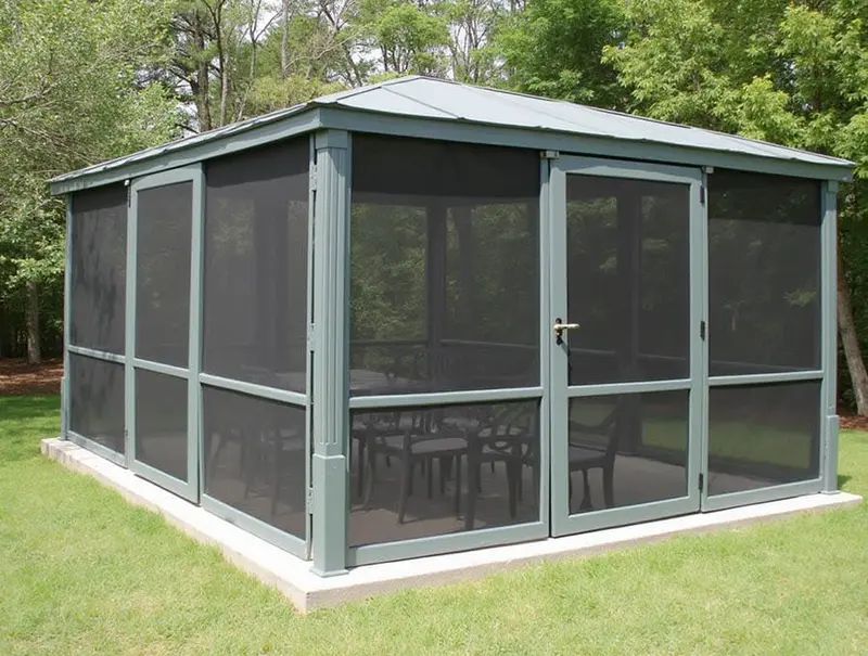 Temporary and permanent gazebo screen solutions