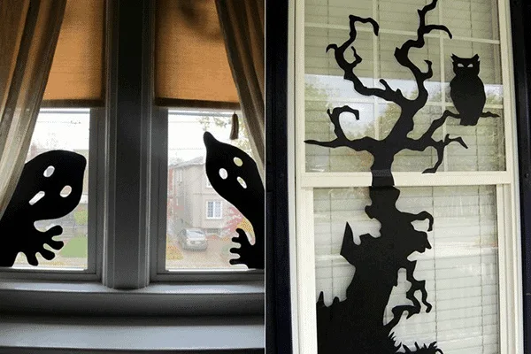 halloween window cut outs